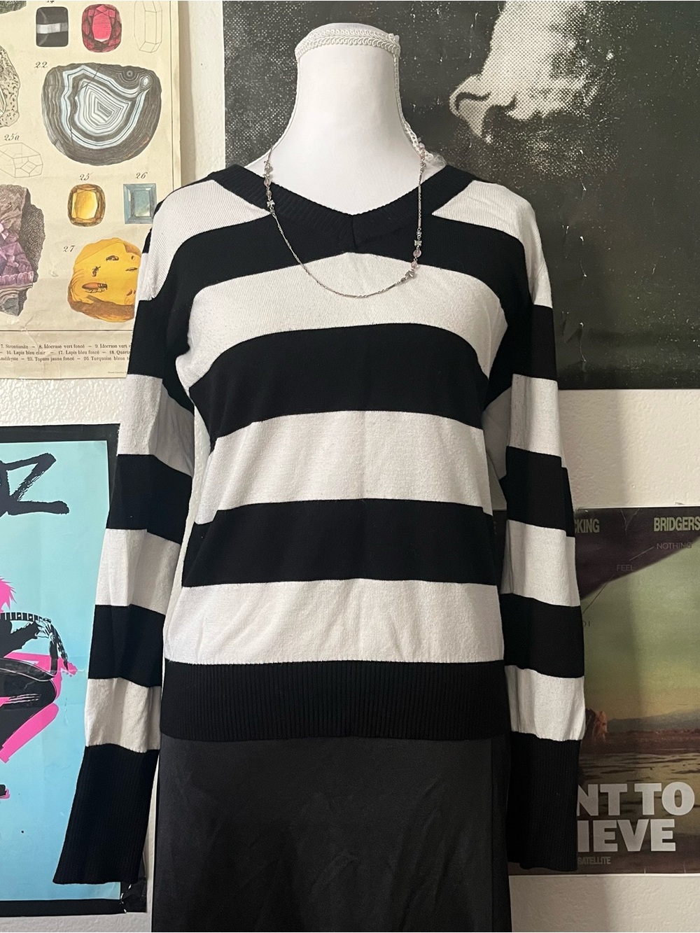 💘 Y2K Striped Sweater Top 💘